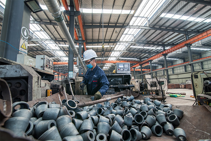 莱西网架配件-锥头加工车间